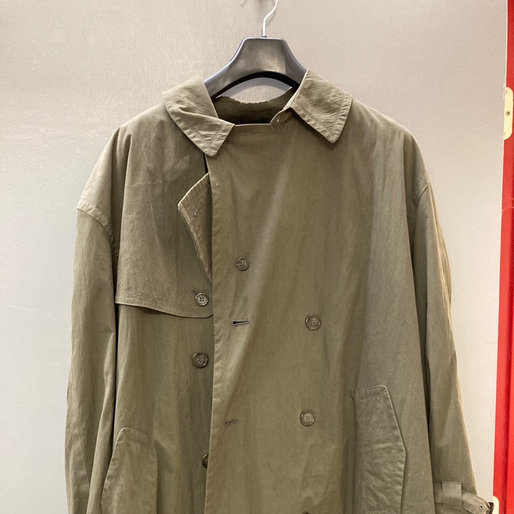 Hunter Green Lined Rain Trench Coat size XL